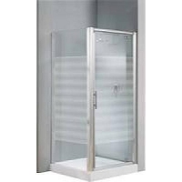 NOVELLINI REF.LUNESG60-1D 60 A 66 PORTE VERRE TRANSPARENT BLC/CHR